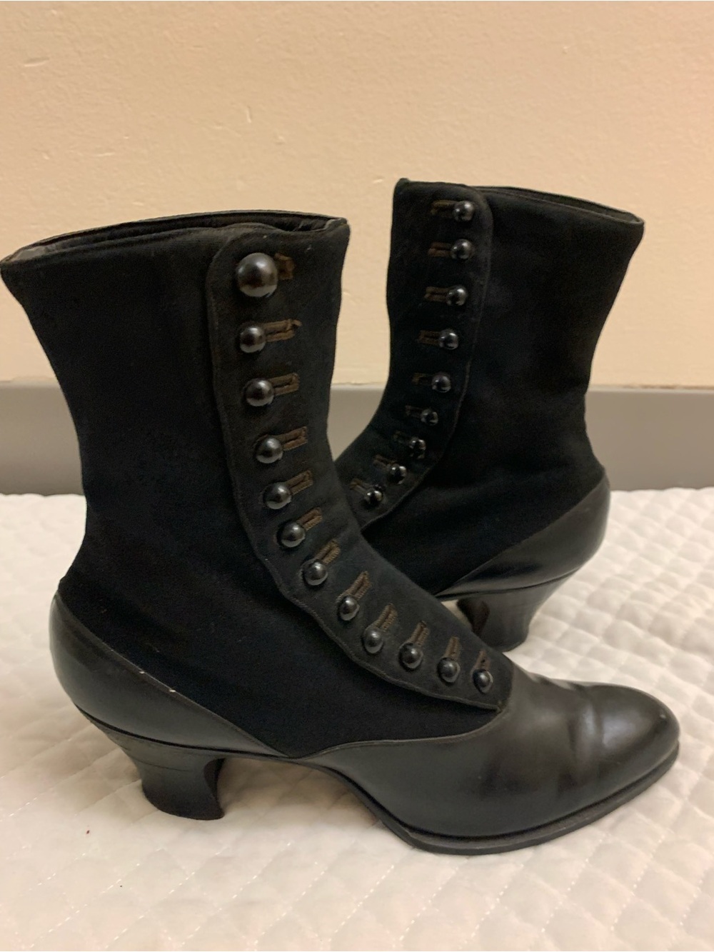 Antique Laird Schober & Co Victorian-Edwardian Button Boots,Custom Made,Leather